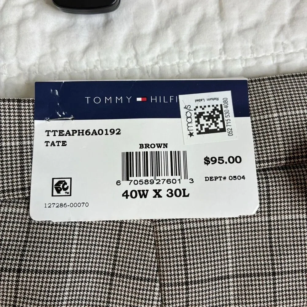 Men’s Dress Pants 40Wx30L Tommy Hilfiger Stretch Plaid THflex